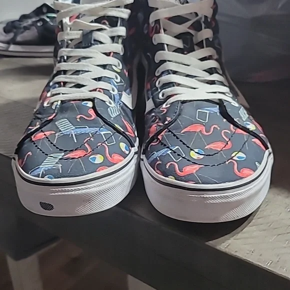 Vans Sk8-HI Flamingo Canvas High Top Sneakers Size 12M/11W RARE - Picture 5 of 8